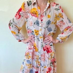 ZARA floral maxi dress